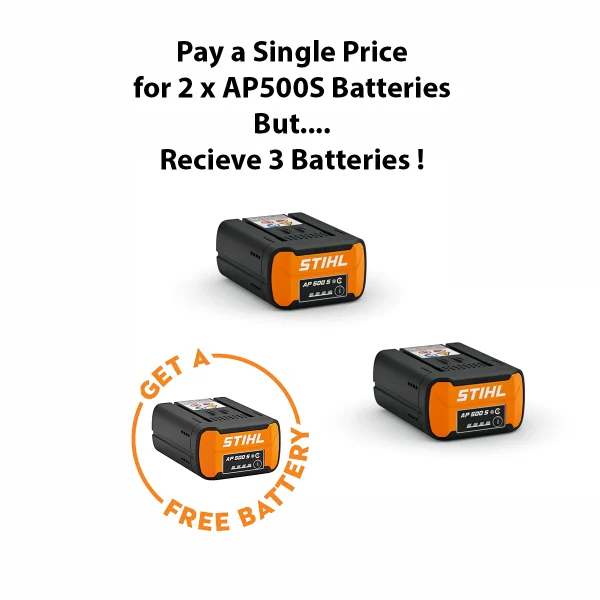 Stihl AP 500s battery deal 3 for 2