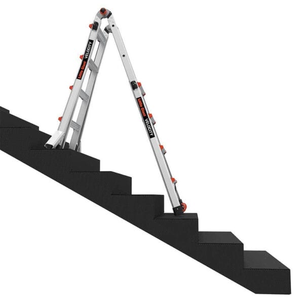 A Frame Adjustable Stair Ladder Hire - Image 8