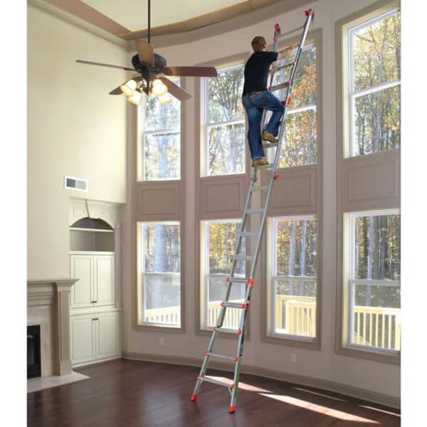 A Frame Adjustable Stair Ladder Hire - Image 5